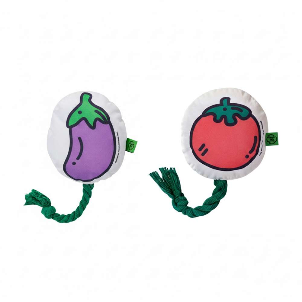 摩達客寵物-棉繩咬咬發聲玩具-茄子與番茄兩入組-狗猫磨牙互動紓壓_陪伴布娃娃自嗨解悶, , large