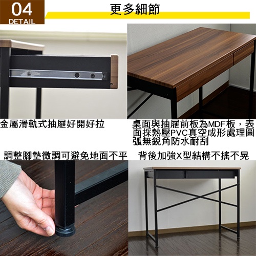 《C&B》Justice系列實用風兩抽電腦書桌/台灣生產/電腦桌/書桌, , large