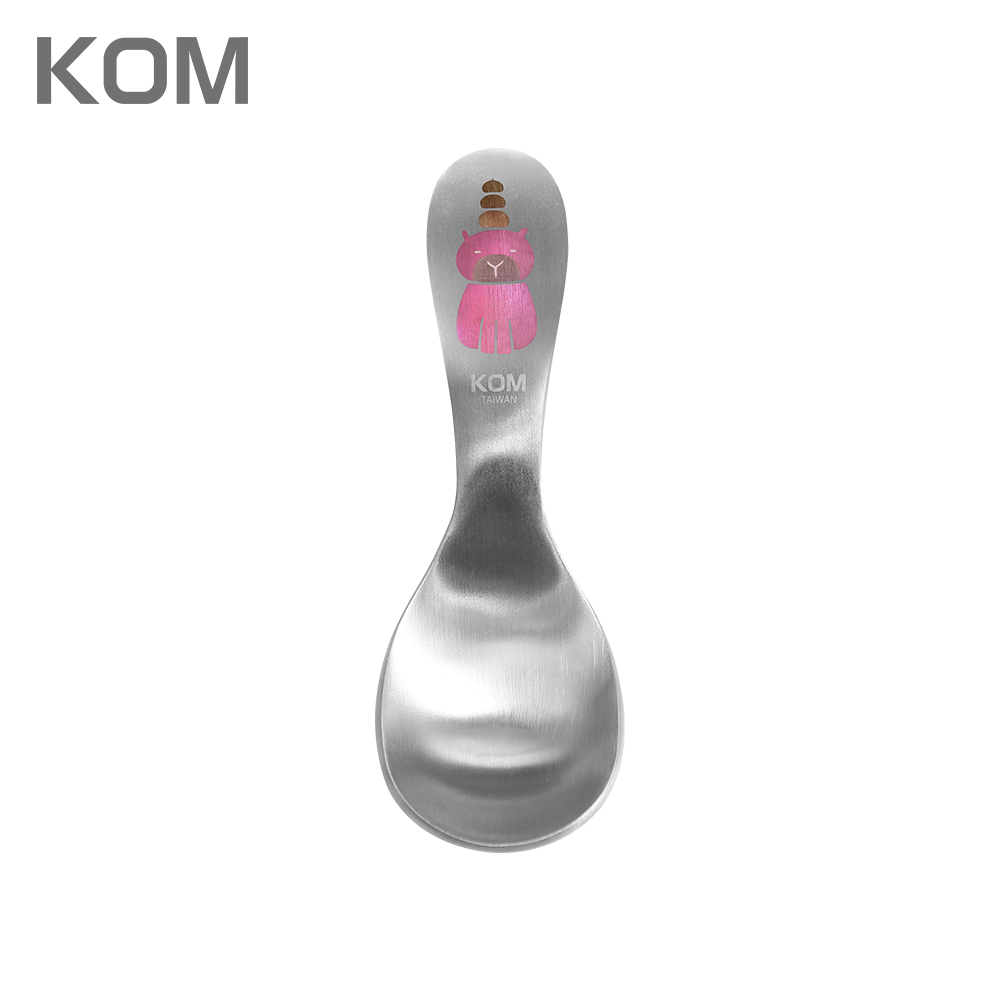 【KOM】小動物大胃王304不鏽鋼兒童圓匙3入(湯匙/多款任選), , large