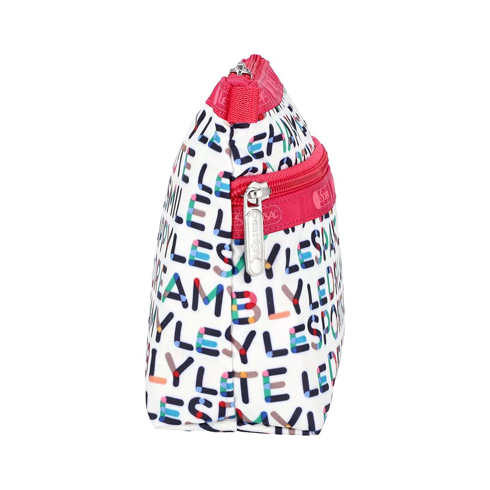 LeSportsac Cosmetic Clutch 雙層拉鍊收納化妝包/ 趣味字母 Cosmetic Clutch 雙, , large