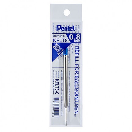 【 Pentel 飛龍 】原子筆芯 0.8mm 12支/盒  KFLT8  -  多款可選