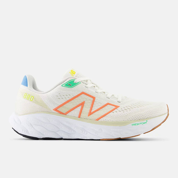 New Balance Fresh Foam X 880 v14 女 慢跑鞋 D寬楦 緩震 奶白 橘 [W880R14]