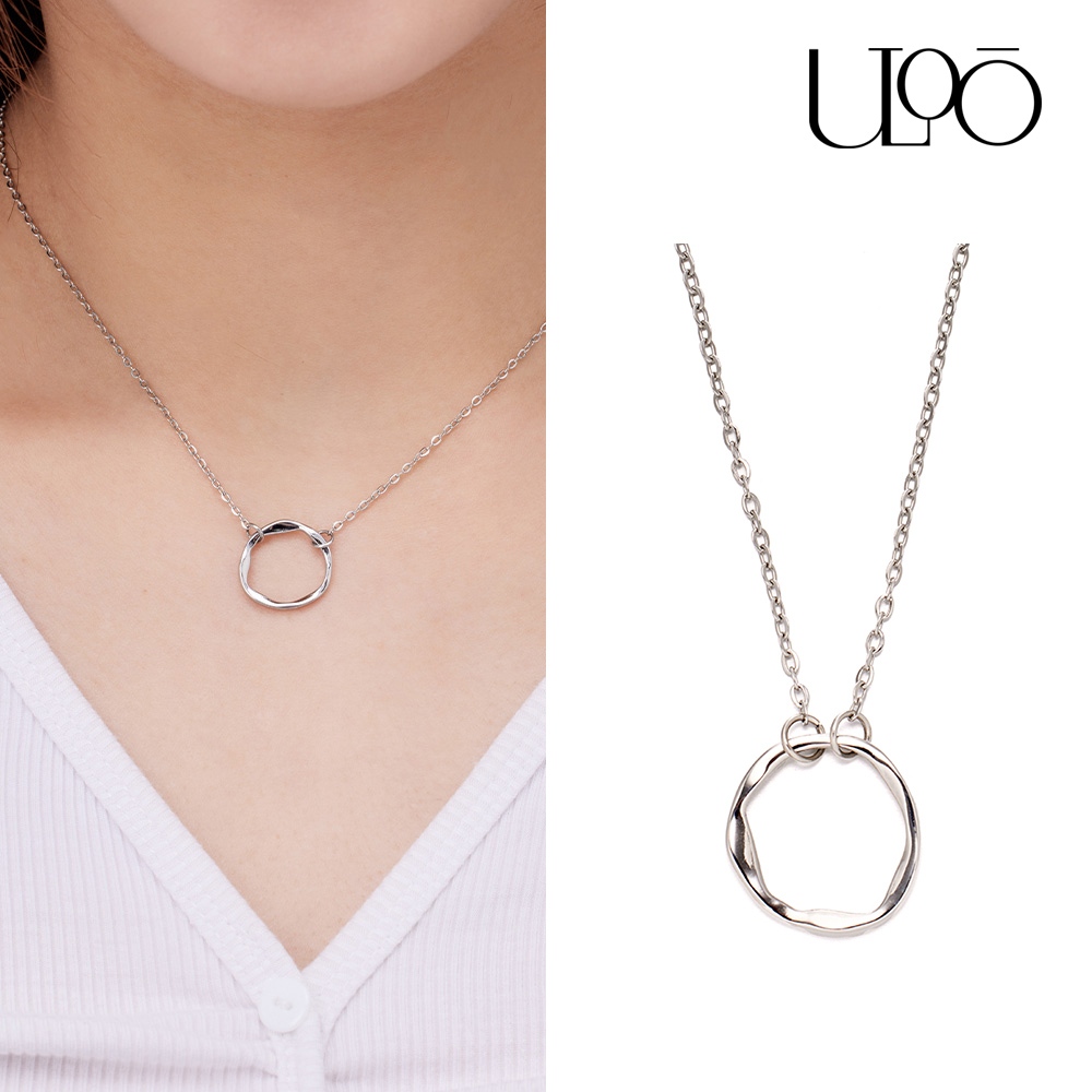 【快速出貨】ULOO Glimmer 永恆的愛圓圈項鍊-銀色 UN4000320