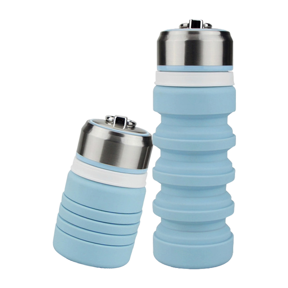 【Chuang Yi】Folding silicone sports water bottle, , large