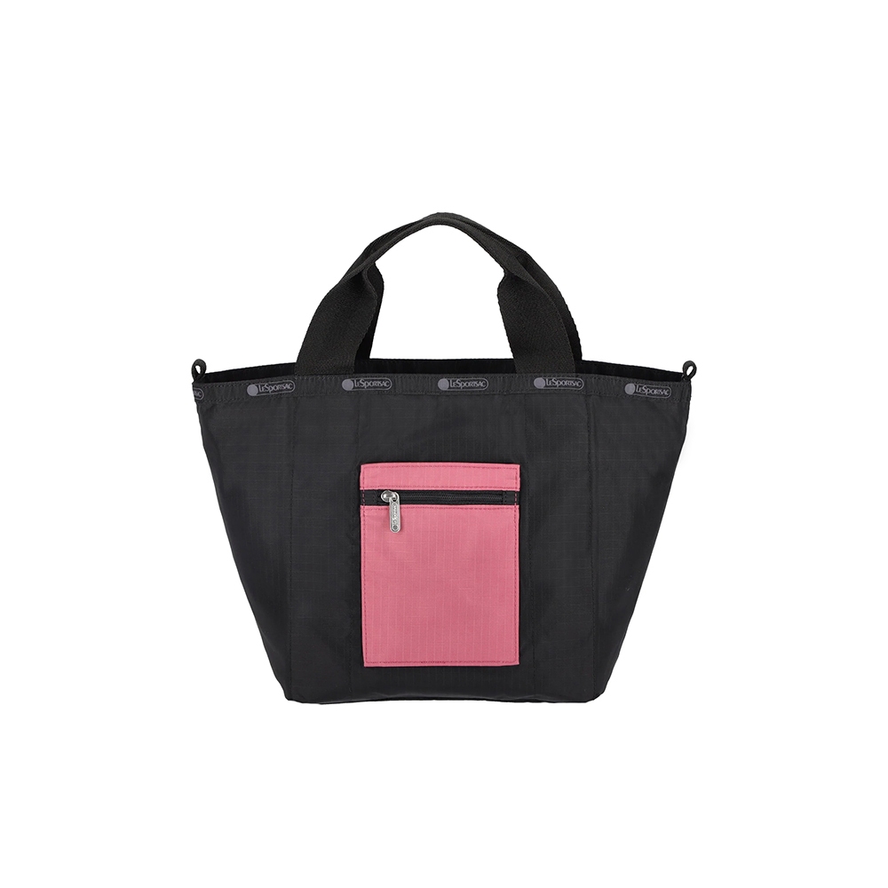 |快速出貨|Lesportsac Small Reversible Pocket Tote 小型雙面托特包 送禮-桃紅色, , large