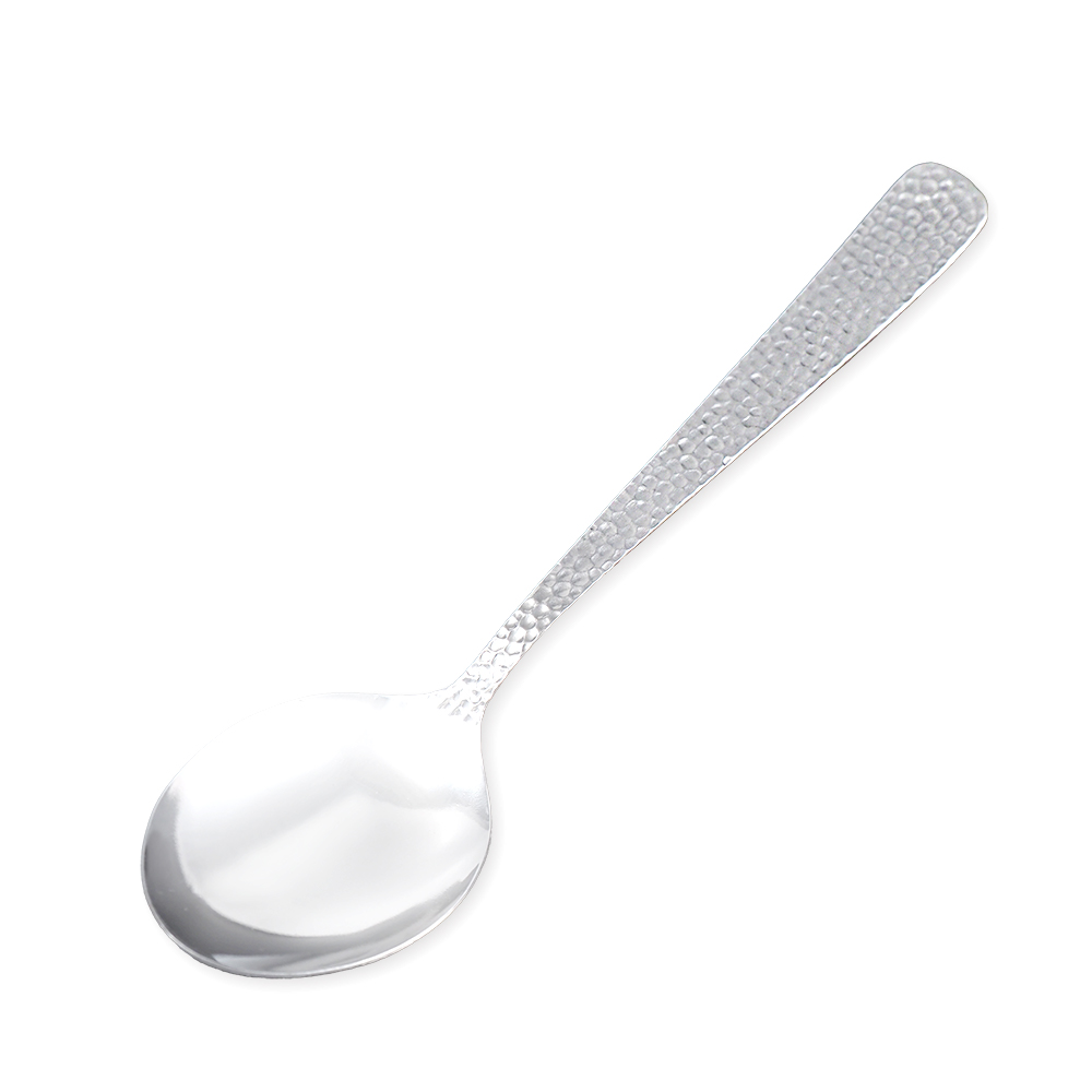 日本製304不鏽鋼槌目湯匙-6入