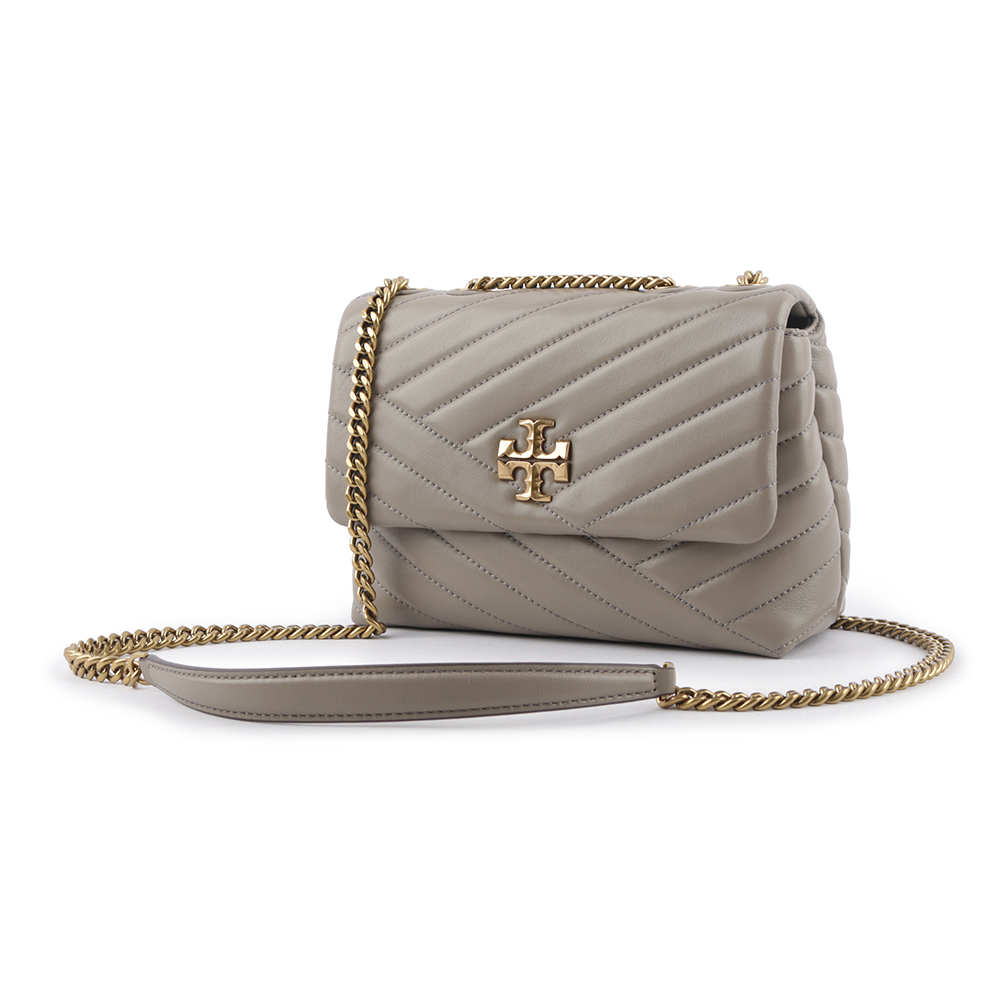 TORY BURCH Kira 縫線設計小款肩背/斜背二用包/灰色, , large