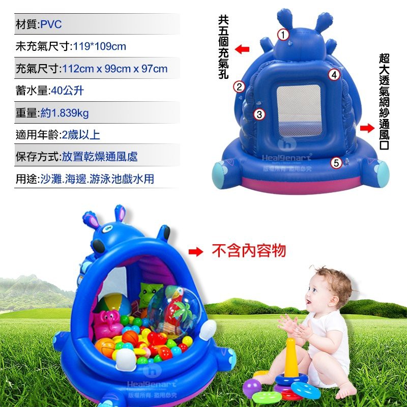 Hippo Swimming Pool , , large