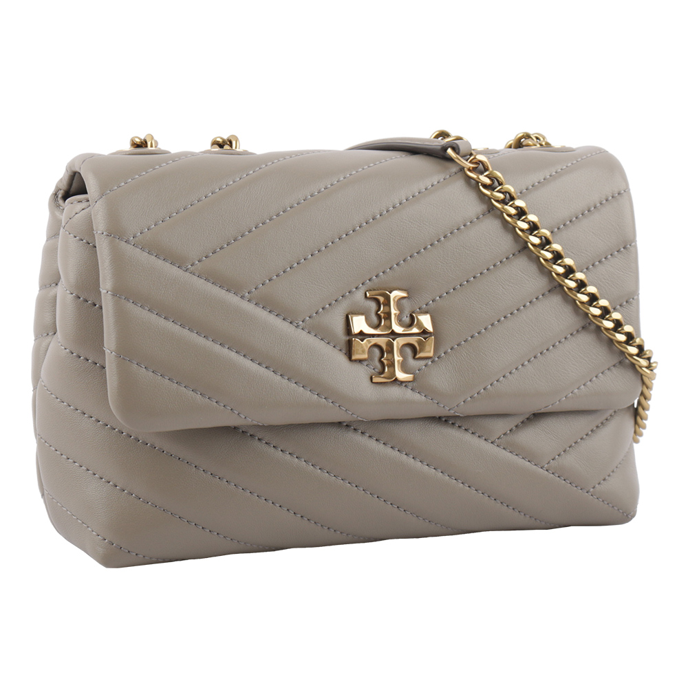 TORY BURCH Kira 縫線設計小款肩背/斜背二用包/灰色, , large