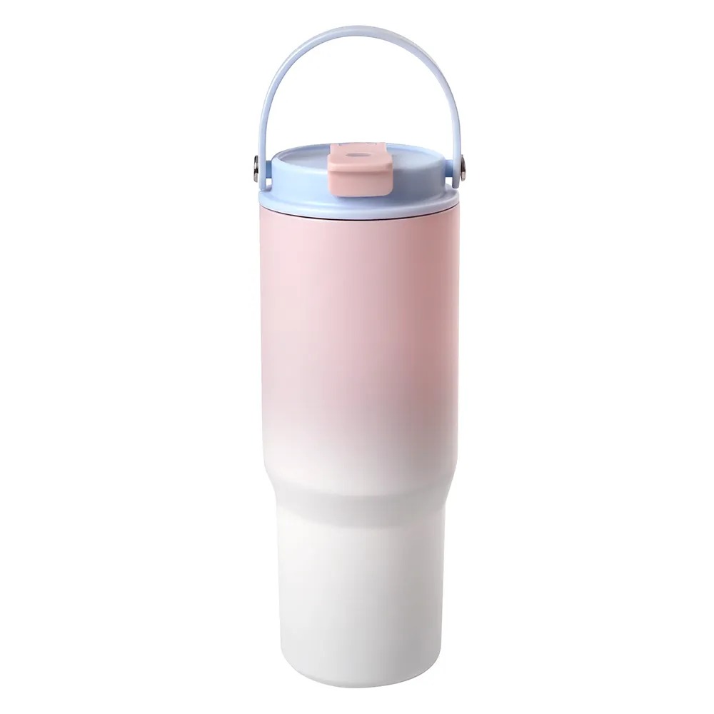Portable dual-drink thermos cup