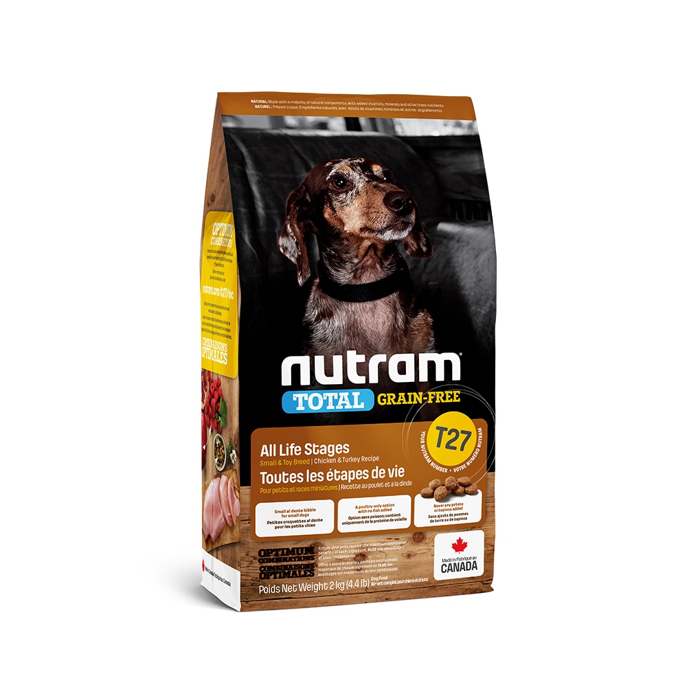 【Nutram 紐頓】T27 無穀迷你犬 火雞 狗飼料 狗食 犬糧2KG, , large