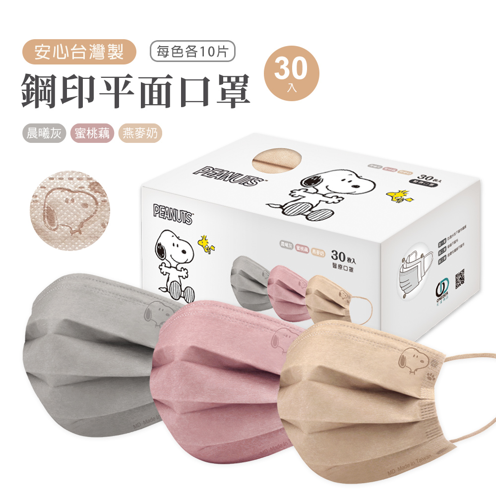 史努比成人醫療口罩(30入)【旺達棉品】SN-BZ001, , large