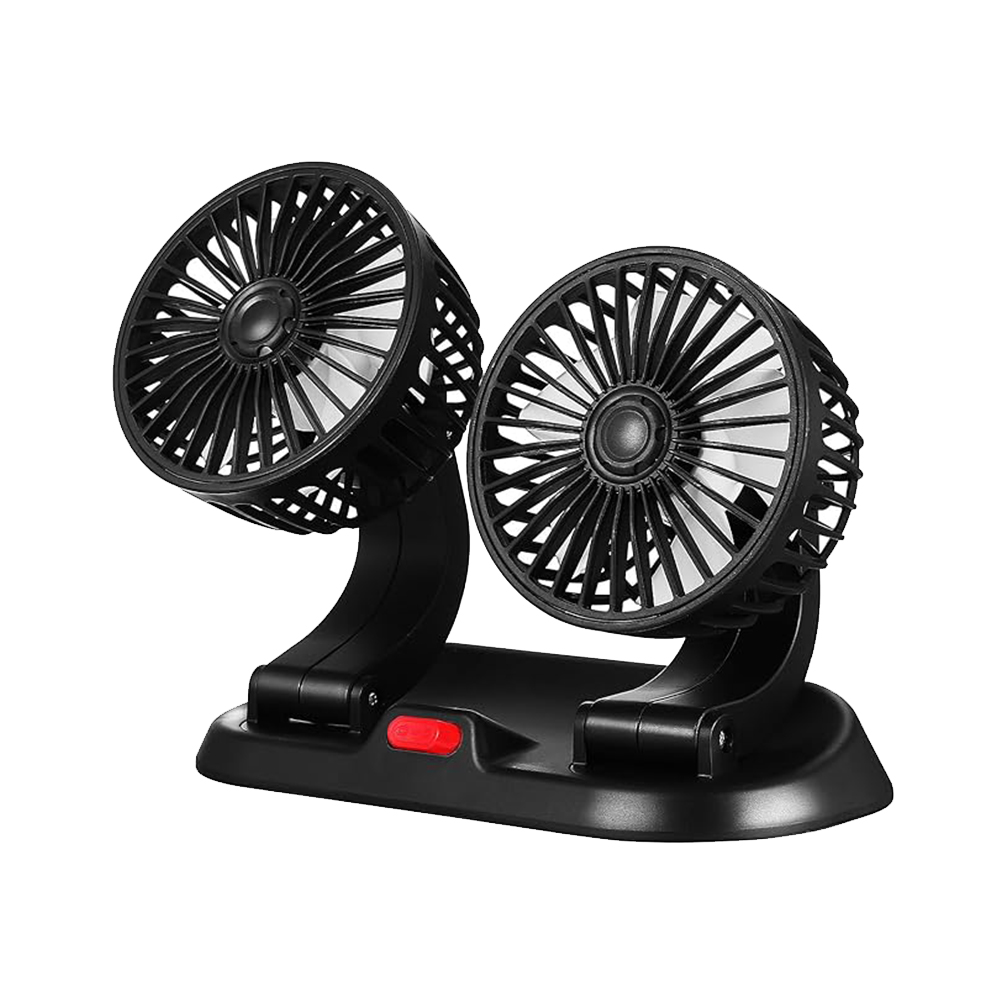 雙頭180度兩段式USB車用電扇, , large