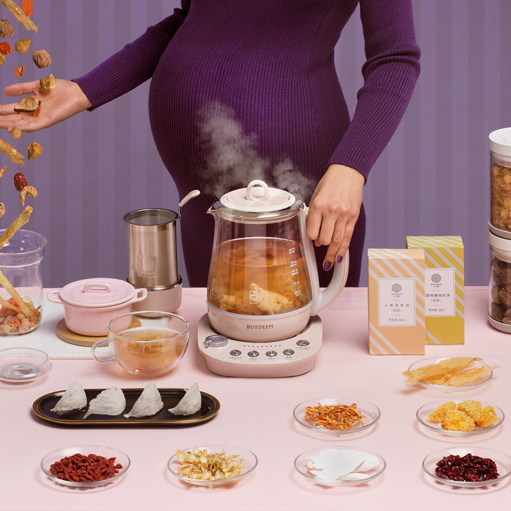 【BUYDEEM北鼎】頂級多功能美顏烹煮壺 燉煮壺 快煮壺 1500ml-粉漾壺 K2691 贈好禮(玻璃分裝杯300ml白x2+大橘寶300ml), , large