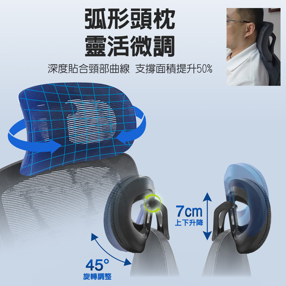 【G+居家】免組裝 人體工學8D萬向軟扶手電腦椅-黑色-鋁合金腳架-大平腳(2吋炫風水晶黑(有飾蓋)), , large