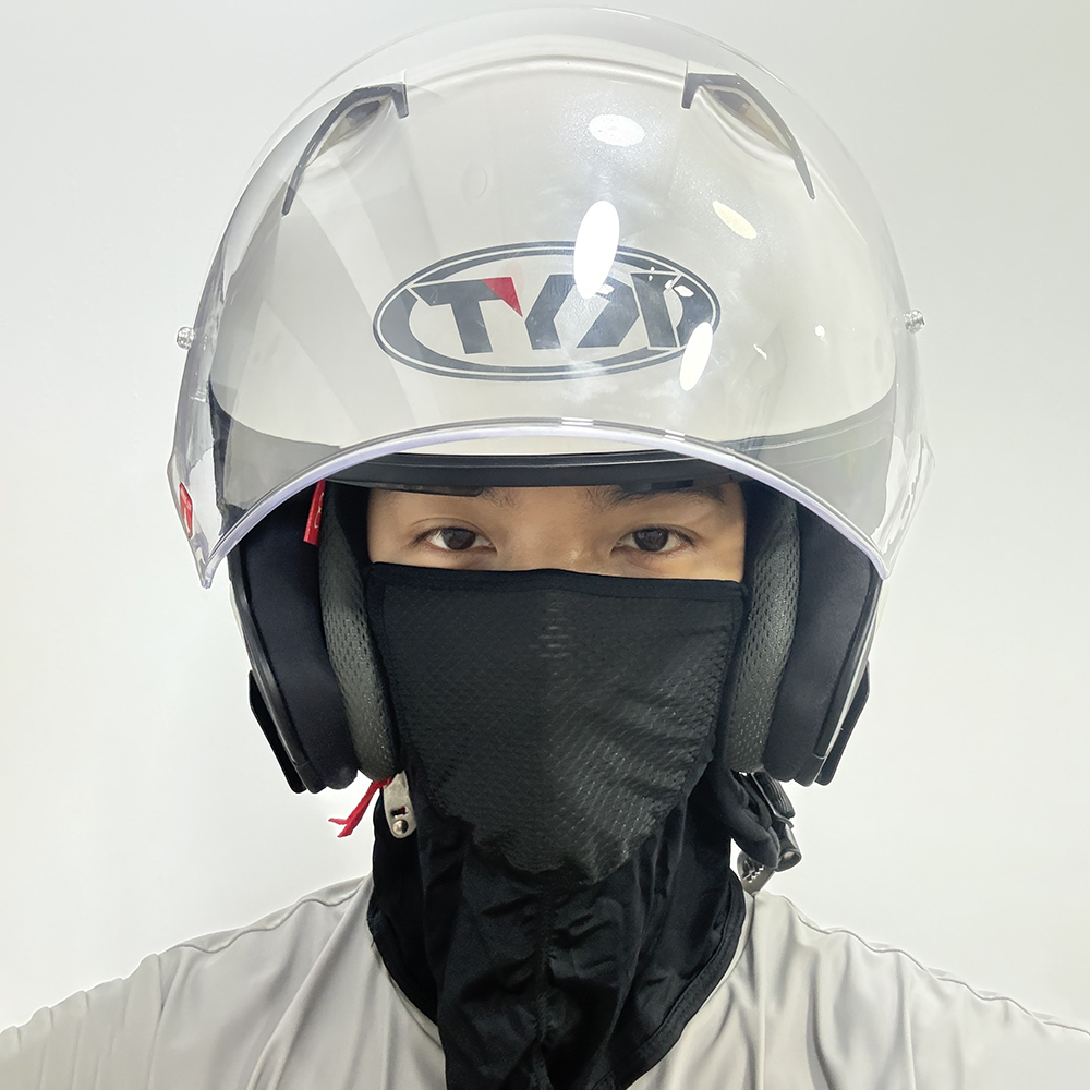 【Full-Cover Ice Silk Cooling Sun Protection Hood Mask】&mdash;highly elastic, breathable, and non-stuffy. Perfect for riders, outdoor workers, and commuters; provides full coverage with sun protection, quick-drying, and moisture-wicking performance., , large