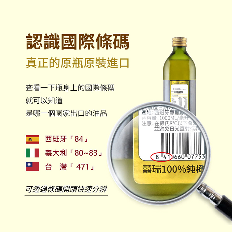 【囍瑞BIOES】Pure Grade 100% Pure Olive Oil (1000ml) - 4 pieces, , large