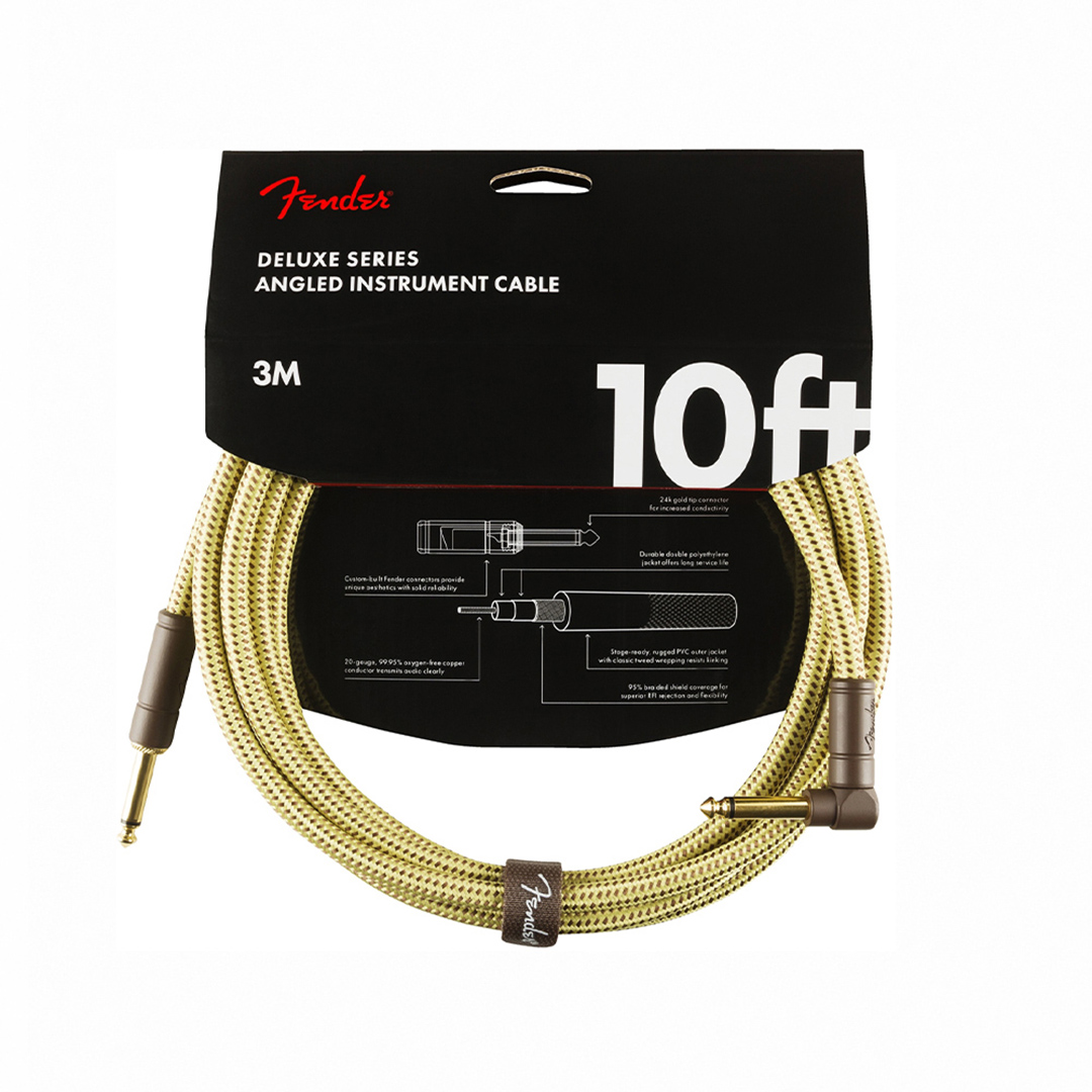 Fender Deluxe SL Tweed IL 樂器導線 3M 黑編織款【敦煌樂器】, , large