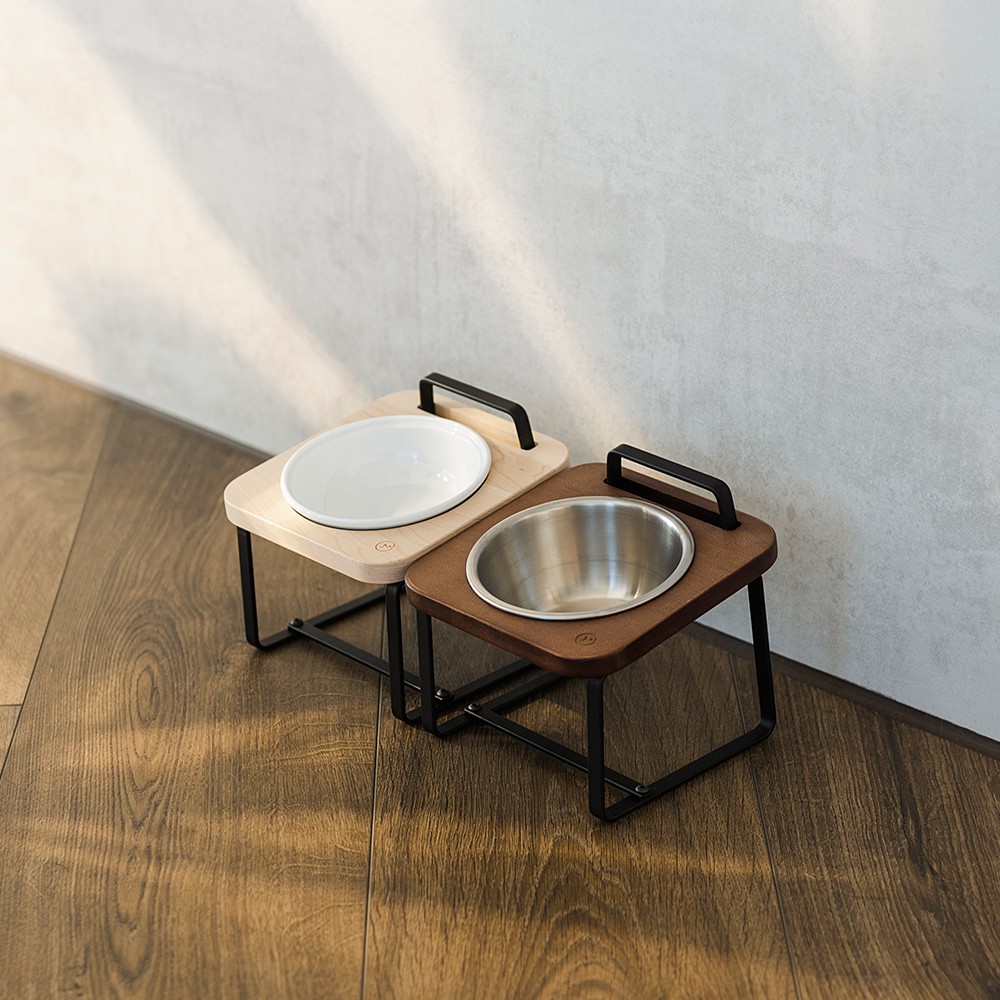 【paipaipets】 Natural Wood Elevated Pet Bowl - XS/Maple, , large