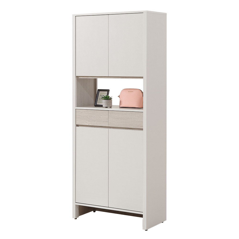 【唯熙傢俱】紀薇橡木雙色2.7尺鞋櫃, , large