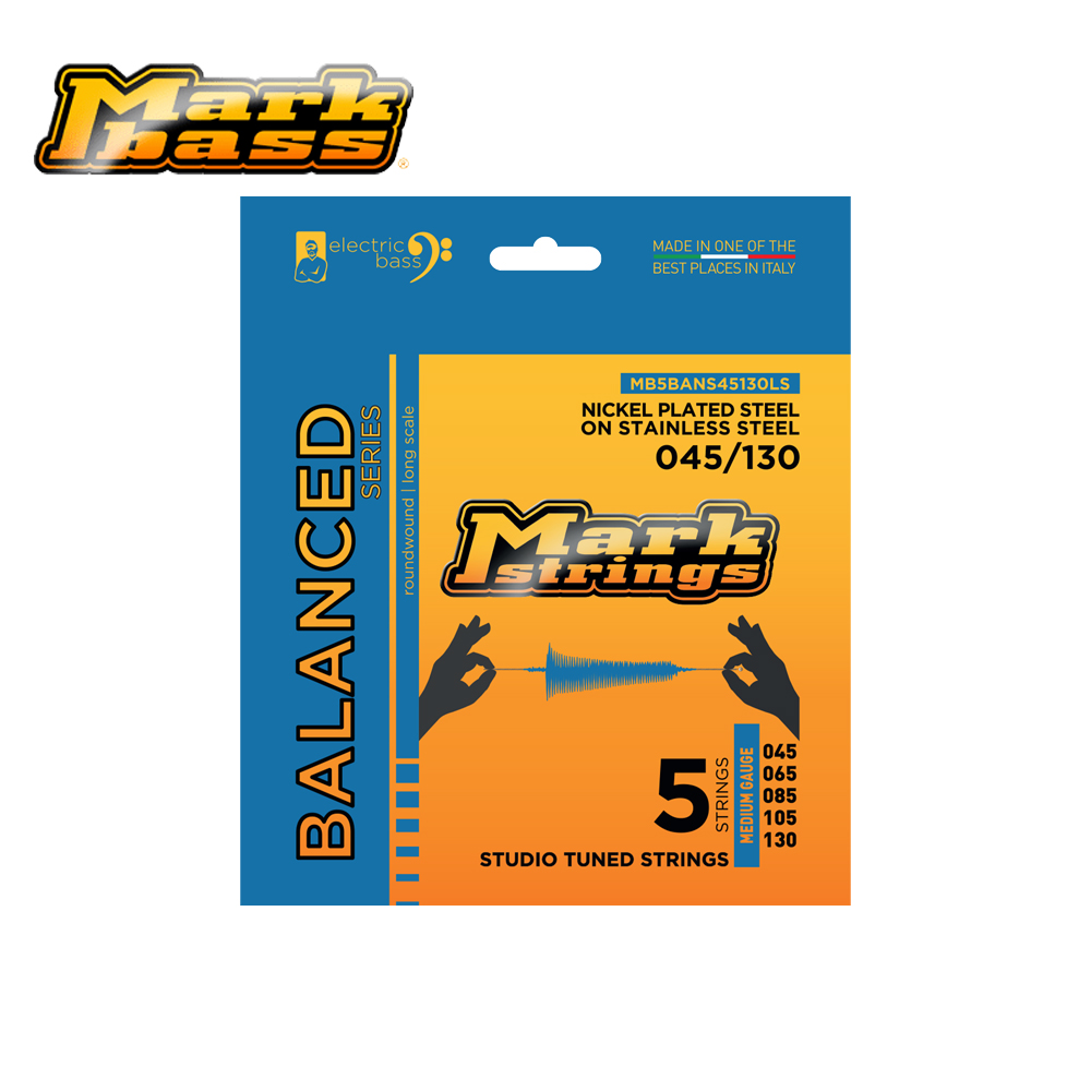 Markbass Balanced 鋼鎳混合 五弦貝斯套弦 (45-130)【敦煌樂器】, , large