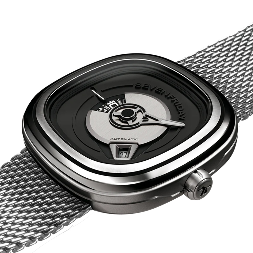 SEVENFRIDAY PE1/01M 極簡設計自動上鍊米蘭帶機械錶 送禮推薦-44.5X44mm, , large