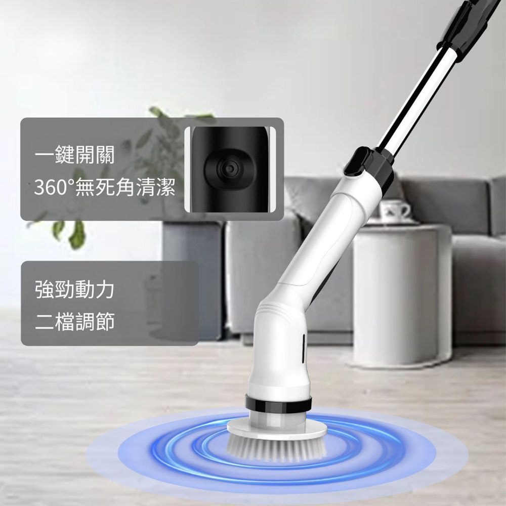 USB充電款多功能電動清潔刷(長短可調), , large
