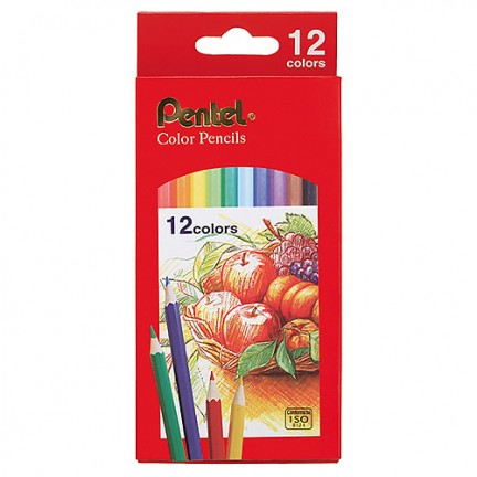 【 Pentel 飛龍 】彩色鉛筆12色 /盒 CB8-12TH, , large