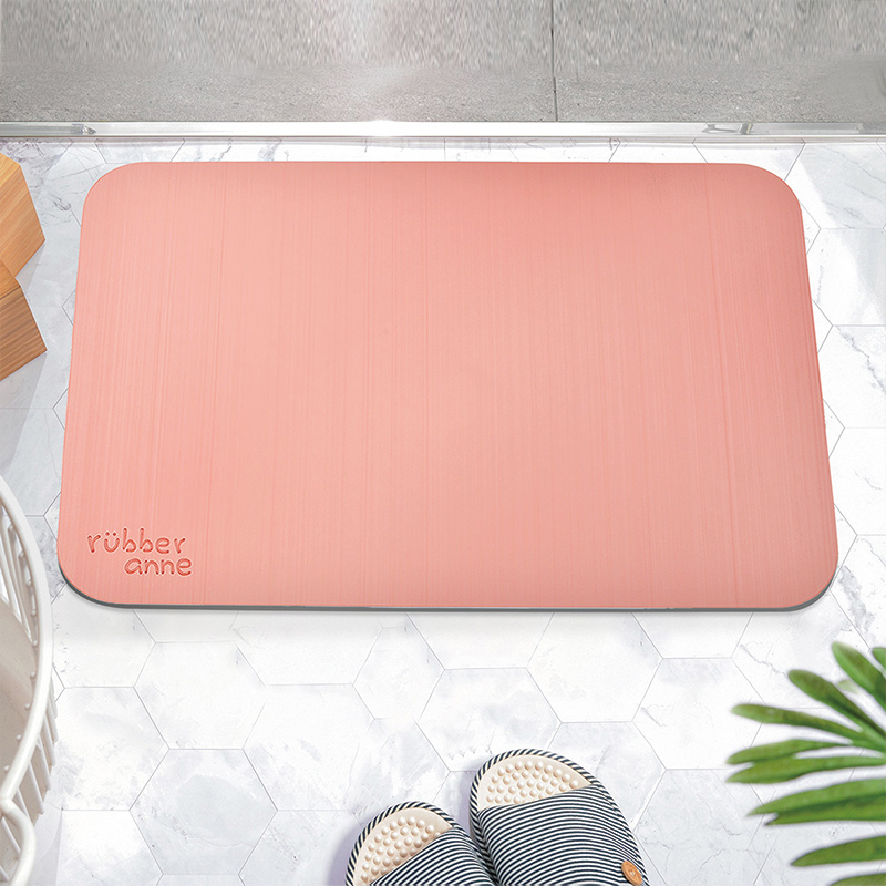 【Monster】 Soft Diatomaceous Earth Absorbent Mat – Silk Texture (60x40cm) – Brick Red, , large