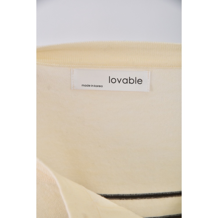 (M) lovable韓牌質感圓領杏色長袖上衣二手衣, , large