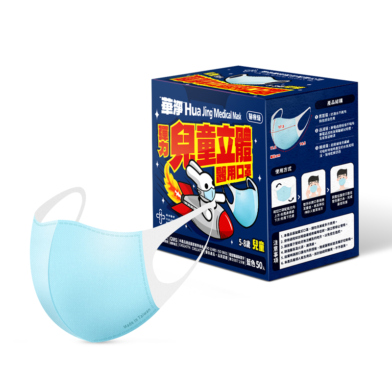 3D  Face Masks-ChildrensBlue, , large