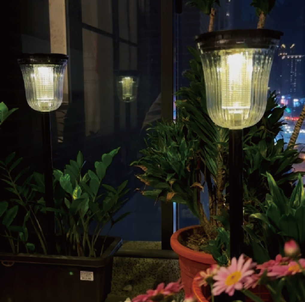 Solar Flower Basket Lawn Light, , large