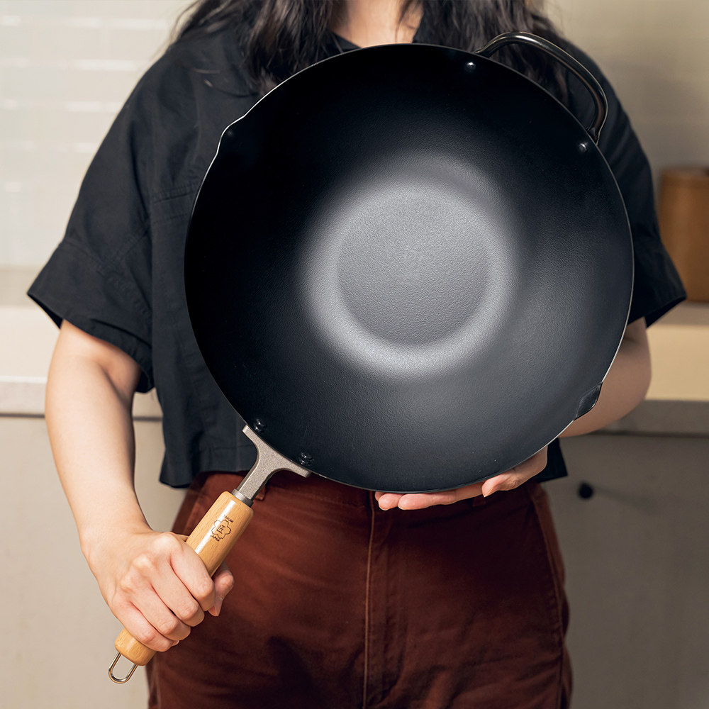 【Japan TAKUMI】Takumi Rock-Pattern Iron Wok / Chinese Iron Wok 33cm (Made in Japan / Exclusive Collaboration Model), , large