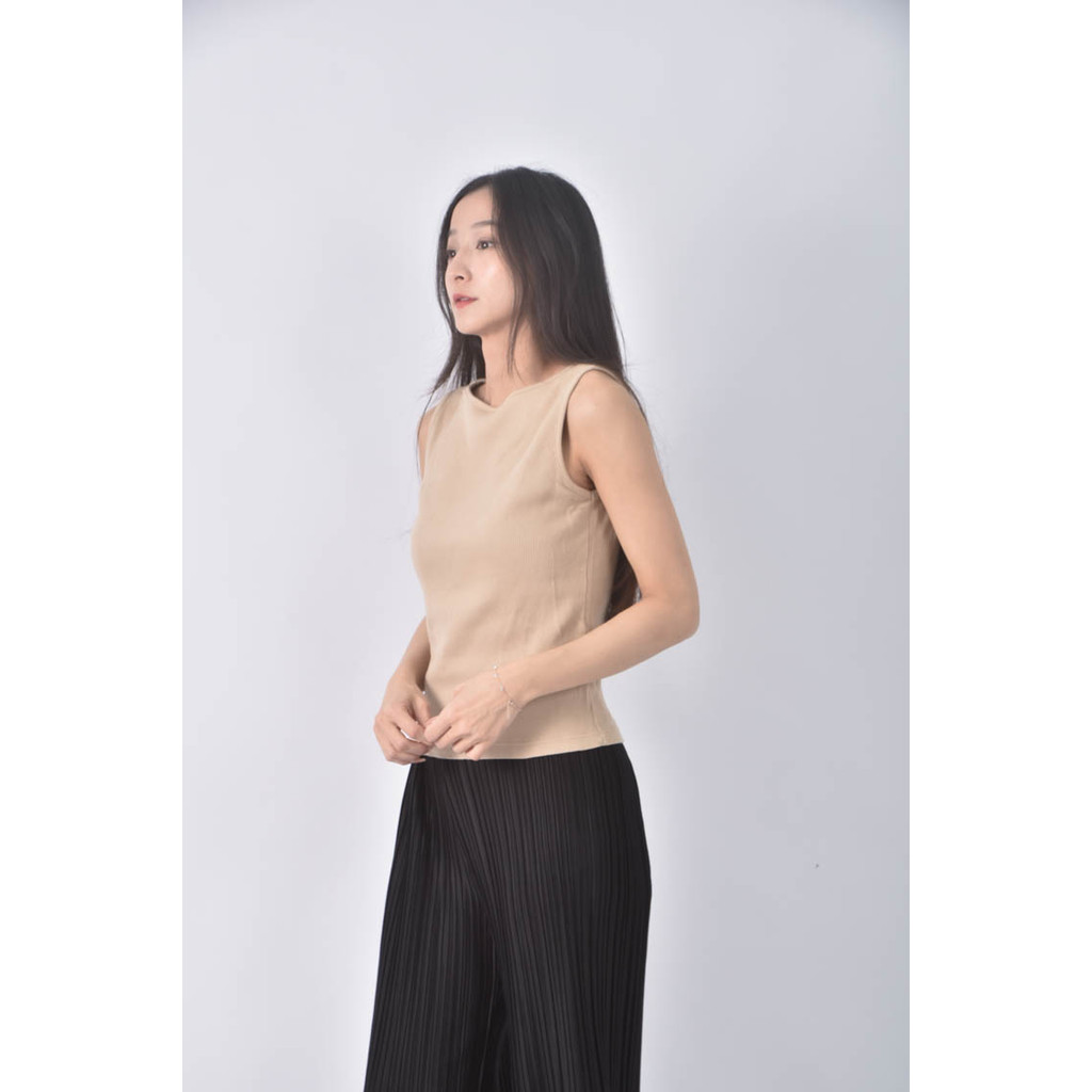 (S) uniqlo背心杏色上衣二手衣, , large