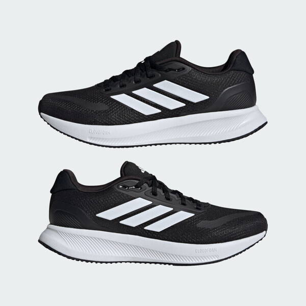 Adidas Runfalcon 5 男 慢跑鞋 運動 休閒 透氣 緩衝 舒適 黑 白 [IH7758], , large