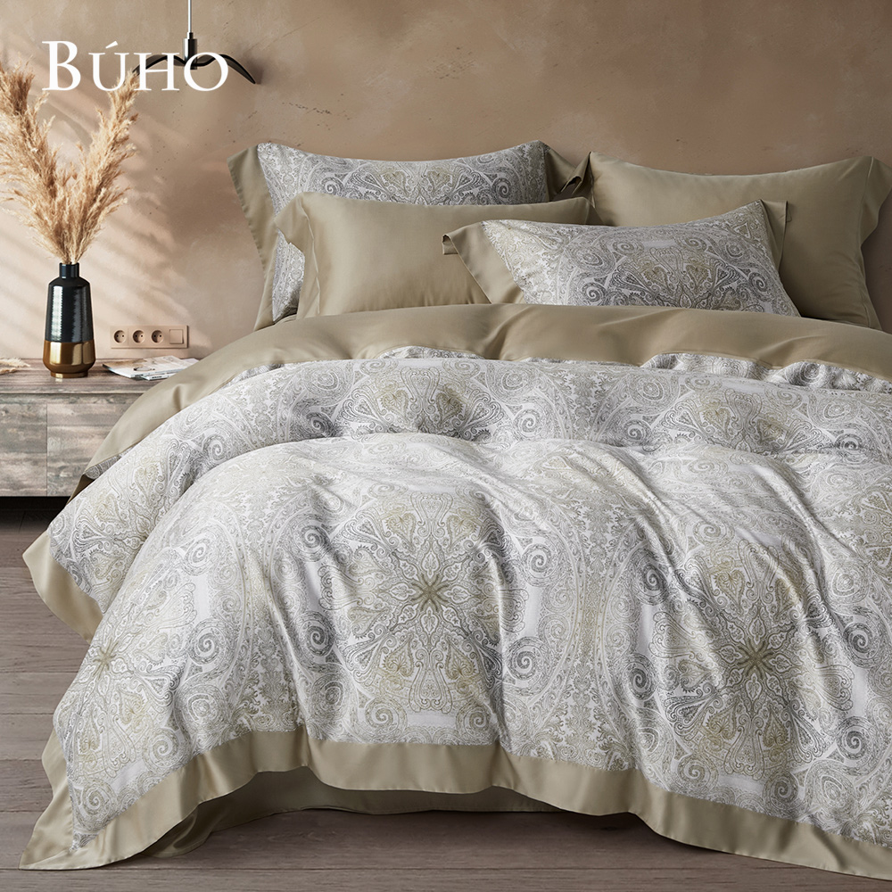 BUHO《辛迪-香檳》60支100%TENCEL純天絲全鋪棉兩用被冬包組-雙人加大, , large