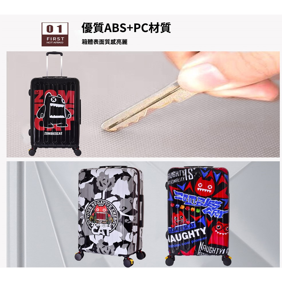 ~雪黛屋~LUDWIN 20吋行李箱USB充孔海密鎖360度煞車旋轉ABS+PC耐刮承重S2531, , large