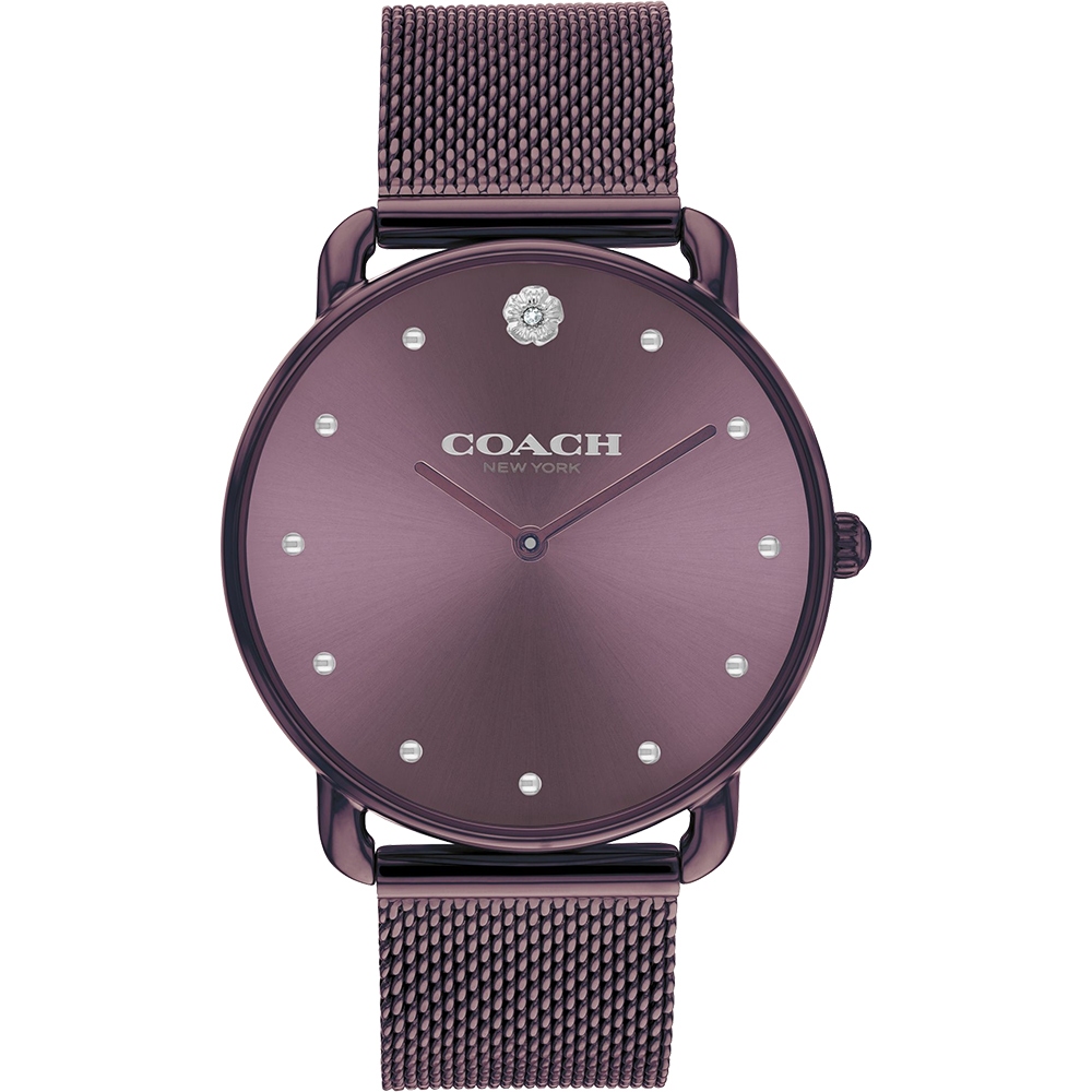 COACH Elliot 經典山茶花米蘭帶女錶 送禮-36mm CO14504211, , large