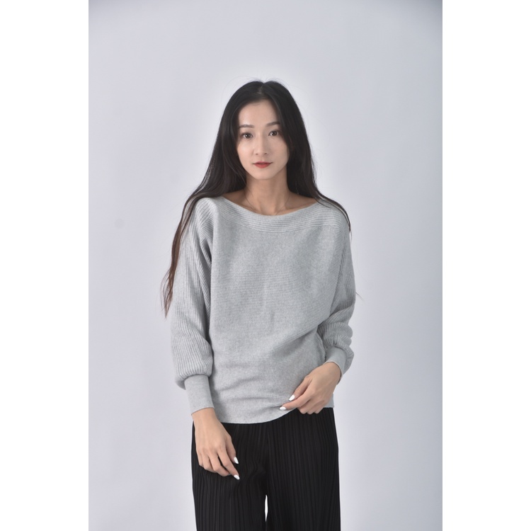 (M) cecil mcbee質感圓領灰色長袖上衣二手衣, , large