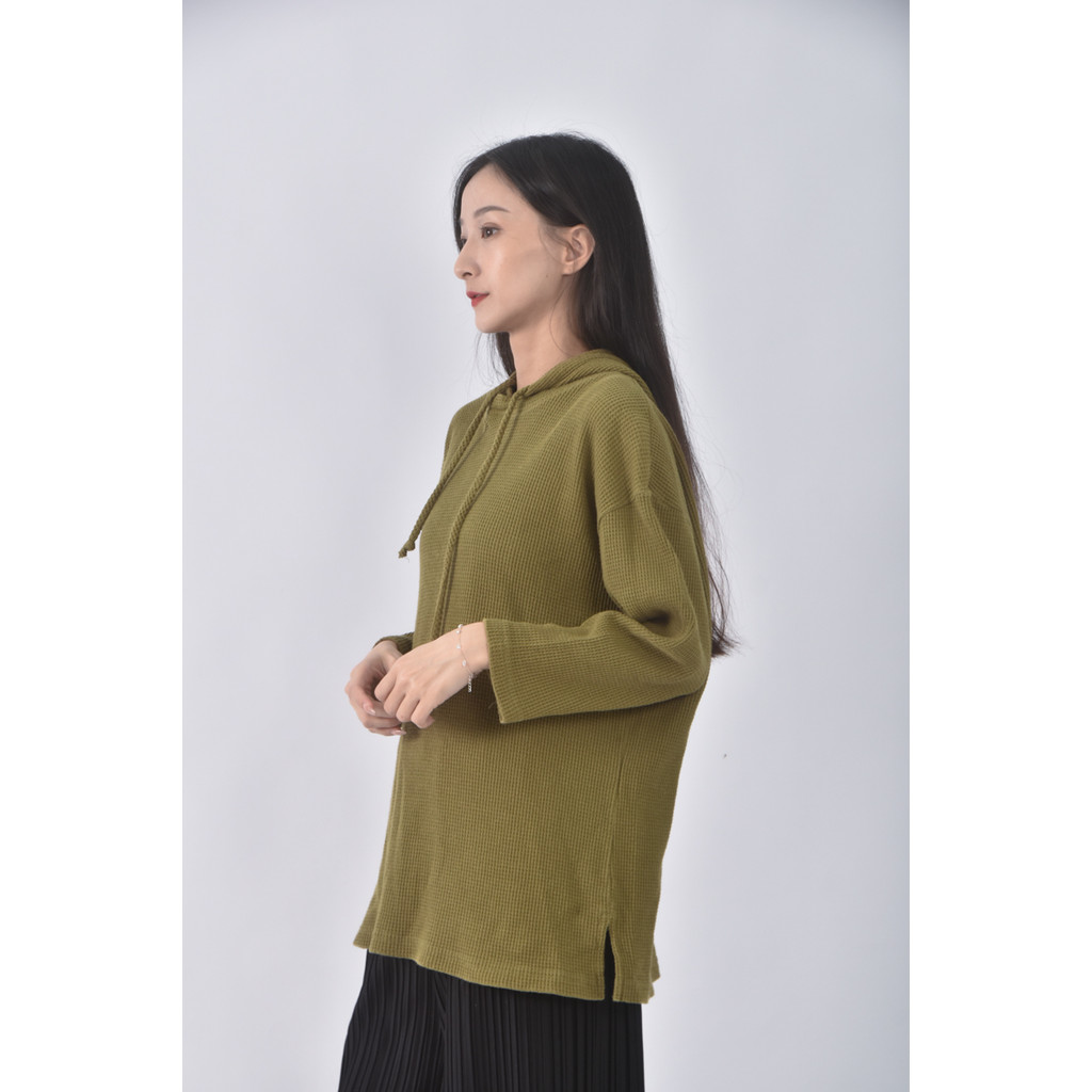(XL) ease sport棉質純棉連帽綠色長袖上衣二手衣, , large
