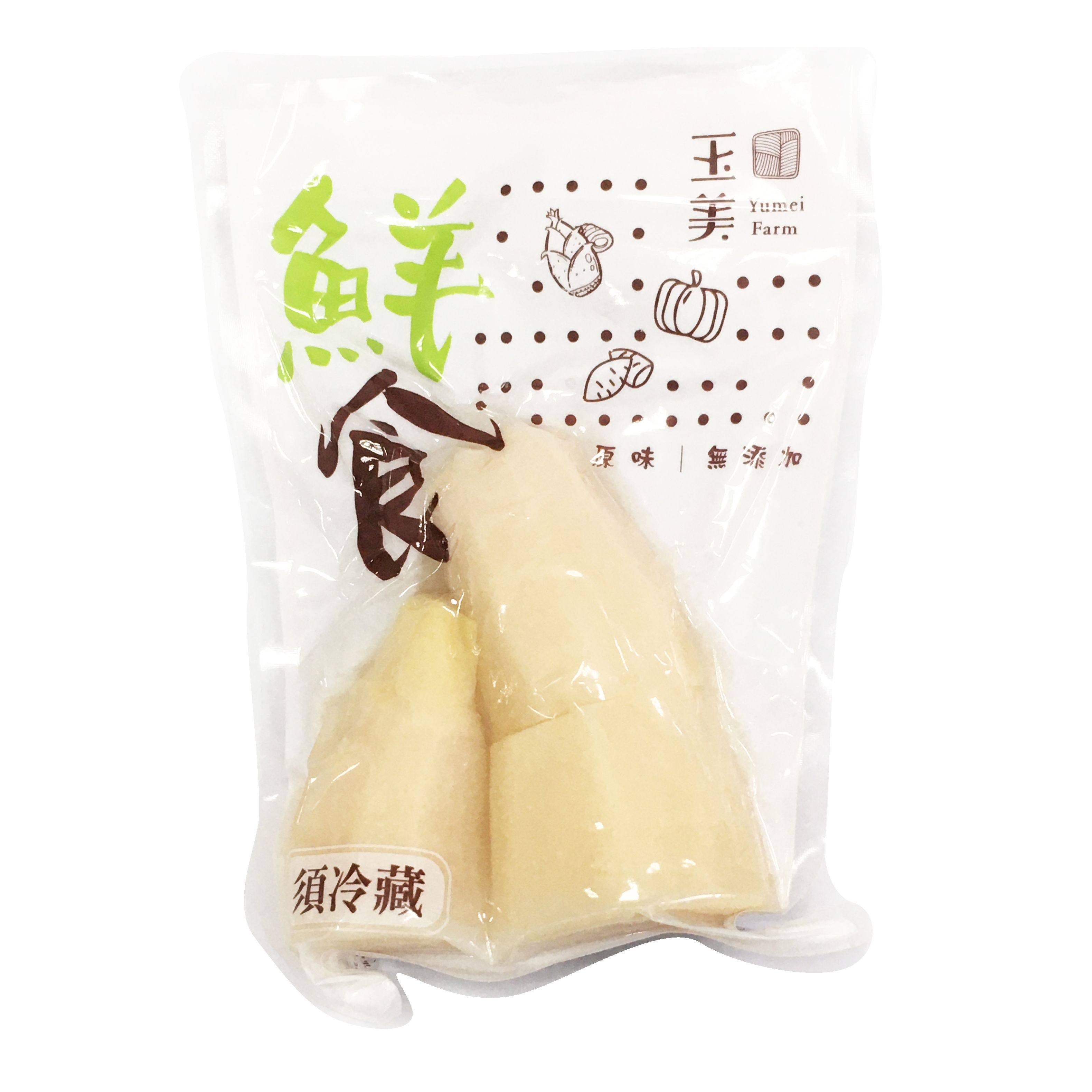 peeled bamboo shoot, , large