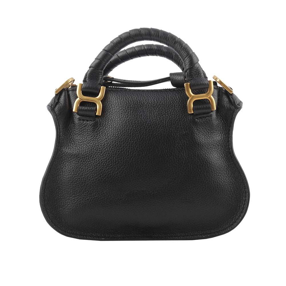 CHLOE' Mini Marcie 雙把手提/斜背二用包/黑色, , large
