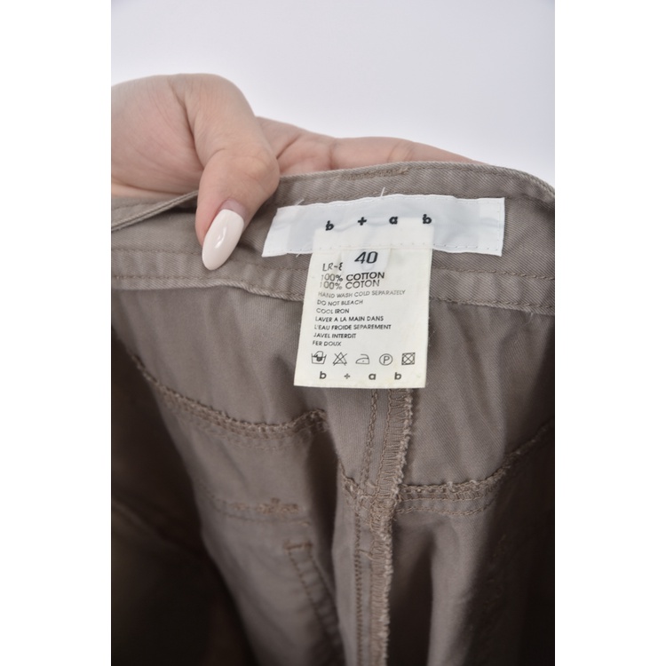 (XL) btab質感棉質純棉棕色長褲二手衣, , large