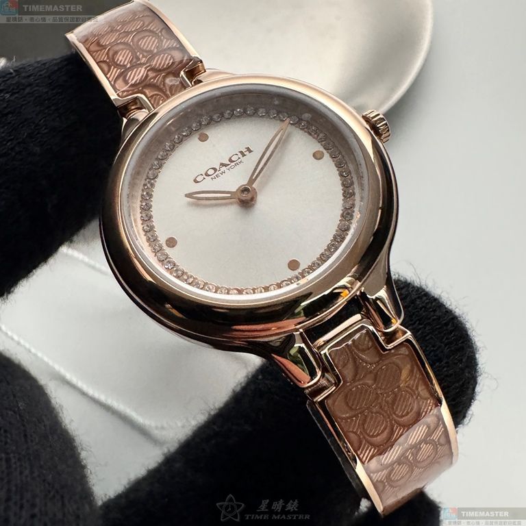 [星晴錶業]COACH手錶,26mm,CH00235銀白色錶面玫瑰金錶殼玫瑰金色精鋼錶帶款, , large