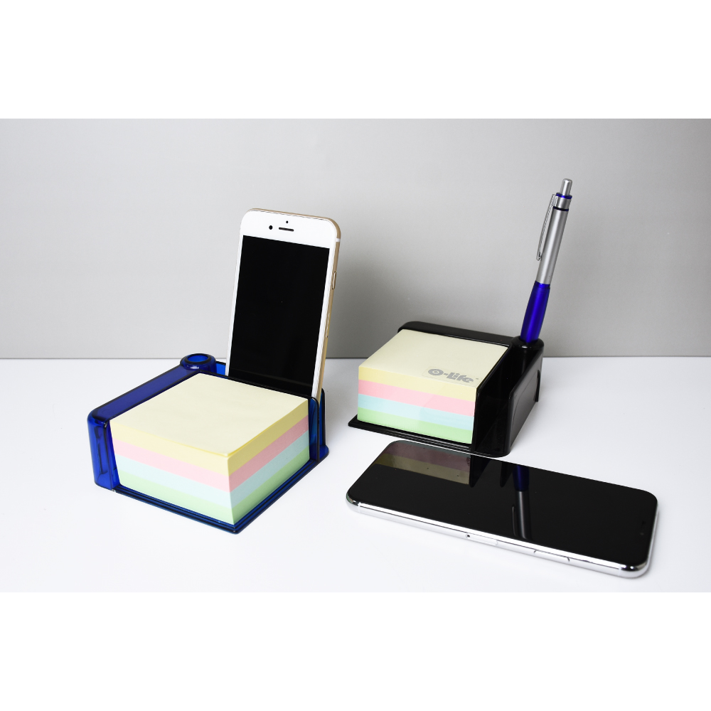 【O-Life】400-sheet color notepad - transparent blue, , large