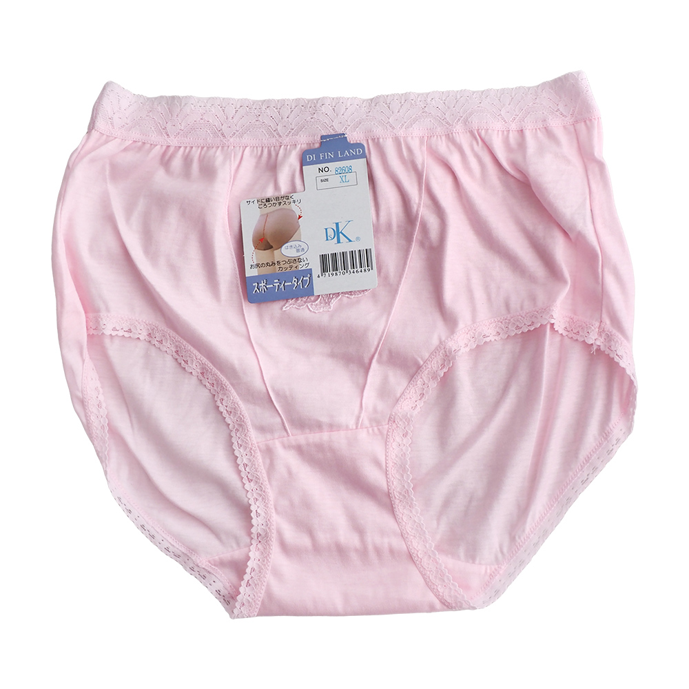 大尺碼前片花朵素面女內褲-82608-XL-6件