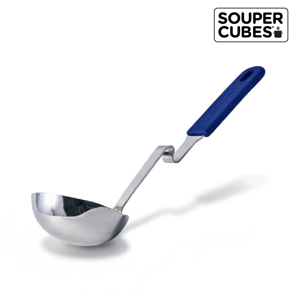 不鏽鋼專利湯勺與湯匙2件組-暮光藍, , large
