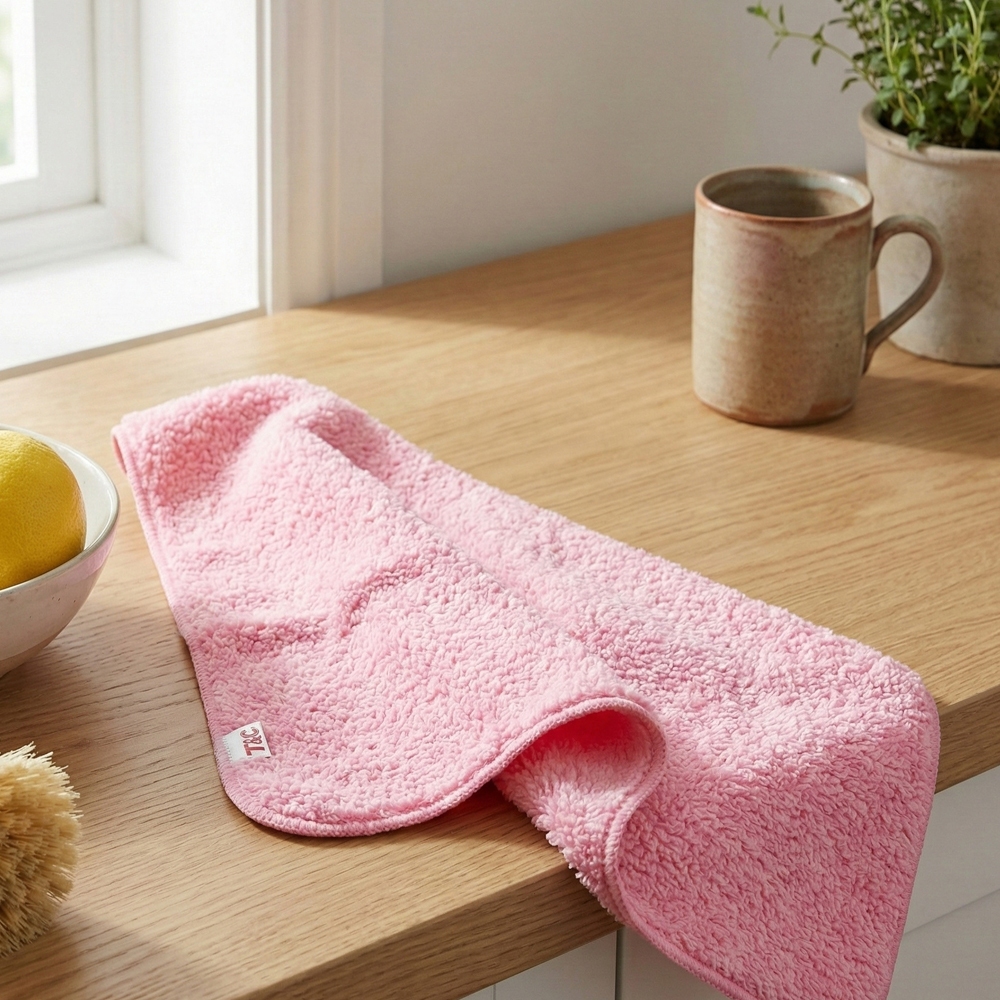 [Taiwan T&C] Kitchen ultra-fine fiber rag pink/3 pieces, , large