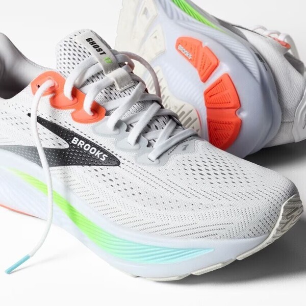 Brooks Ghost 17 男 慢跑鞋 2E寬楦 彈力 緩震 流暢 魔鬼系列 淺灰白 [1104422E112], , large