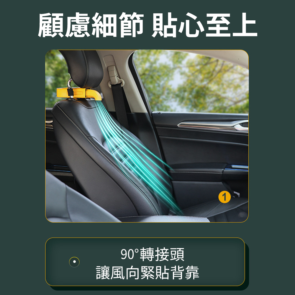 【車用涼感風扇】座椅散熱超加分 USB插頭 三段風速 隨開隨涼 夏天不怕熱 曝曬不怕燙 背後降溫超給力 車內 辦公室